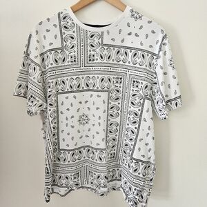 Ricky Singh white and black bandanna tshirt